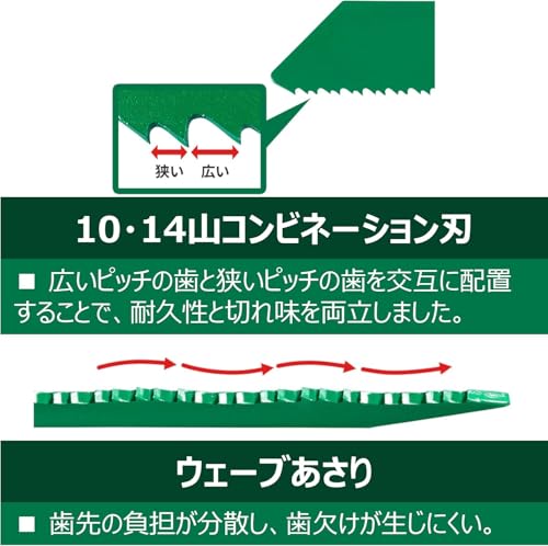 하이코키 No.253CW 250mm 만곡 세이버 톱날 2매입 이미지 4