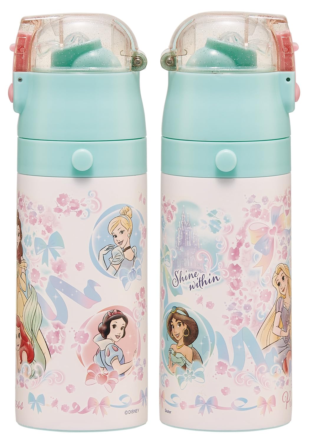 스케이터 디즈니 프린세스 25 400ml 어린이 물통 2WAY 빨대/컵 보온보냉 경량 이미지 10