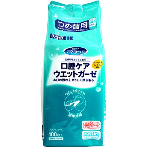 마우스퓨어 구강케어 웨트 거즈 리필 100매 4개입 이미지 2
