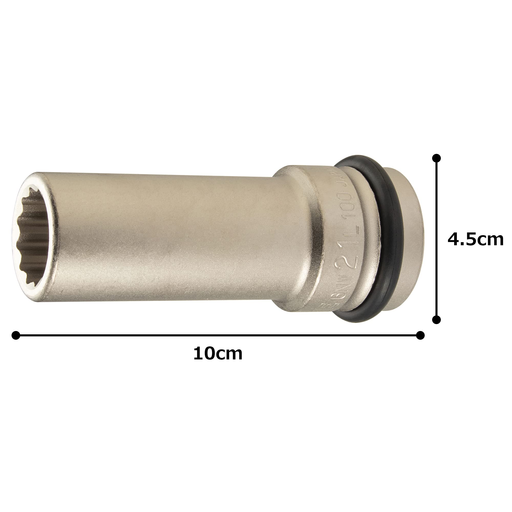 토네 6NW-21L100 21mm 임팩트 롱소켓 12각 이미지 4