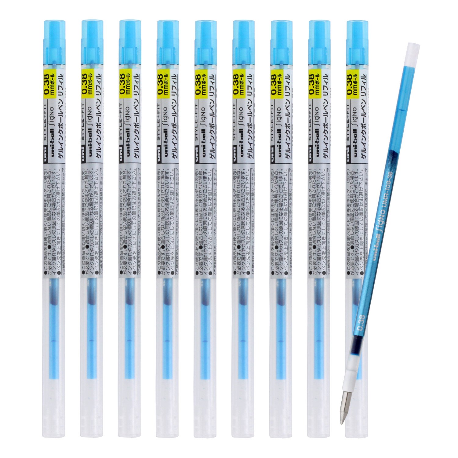 미쓰비시 연필 스타일핏 시그노 스카이블루 UMR1093848 0.38mm 겔잉크 리필심 단품