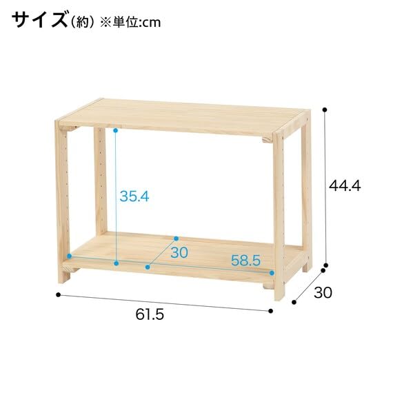 니토리 만크스 내추럴 6230 1단 원목선반 61.5x30x44.4cm 이미지 4