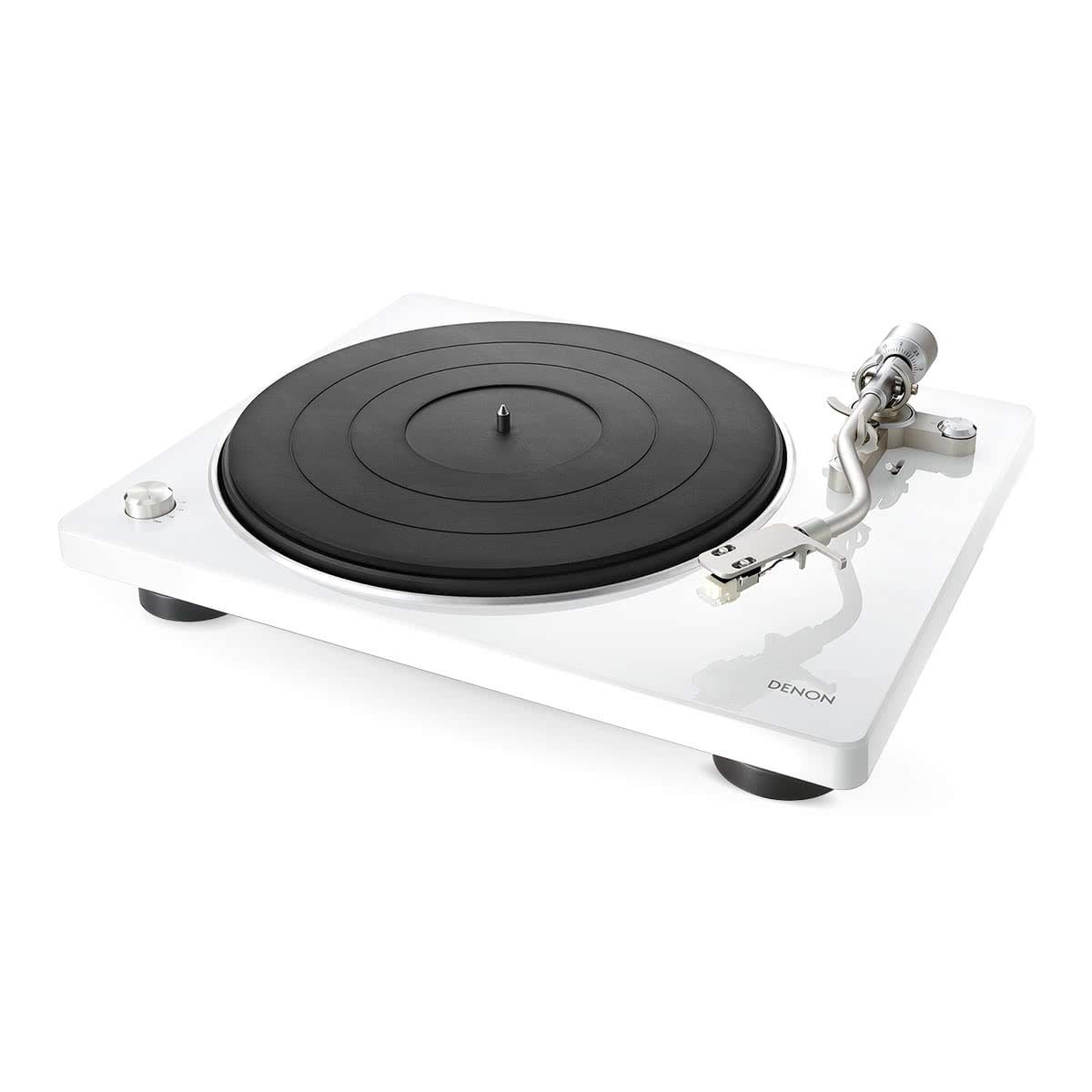 데논 DP-400 화이트 턴테이블 레코드 플레이어 RCA 출력 DP-400WT