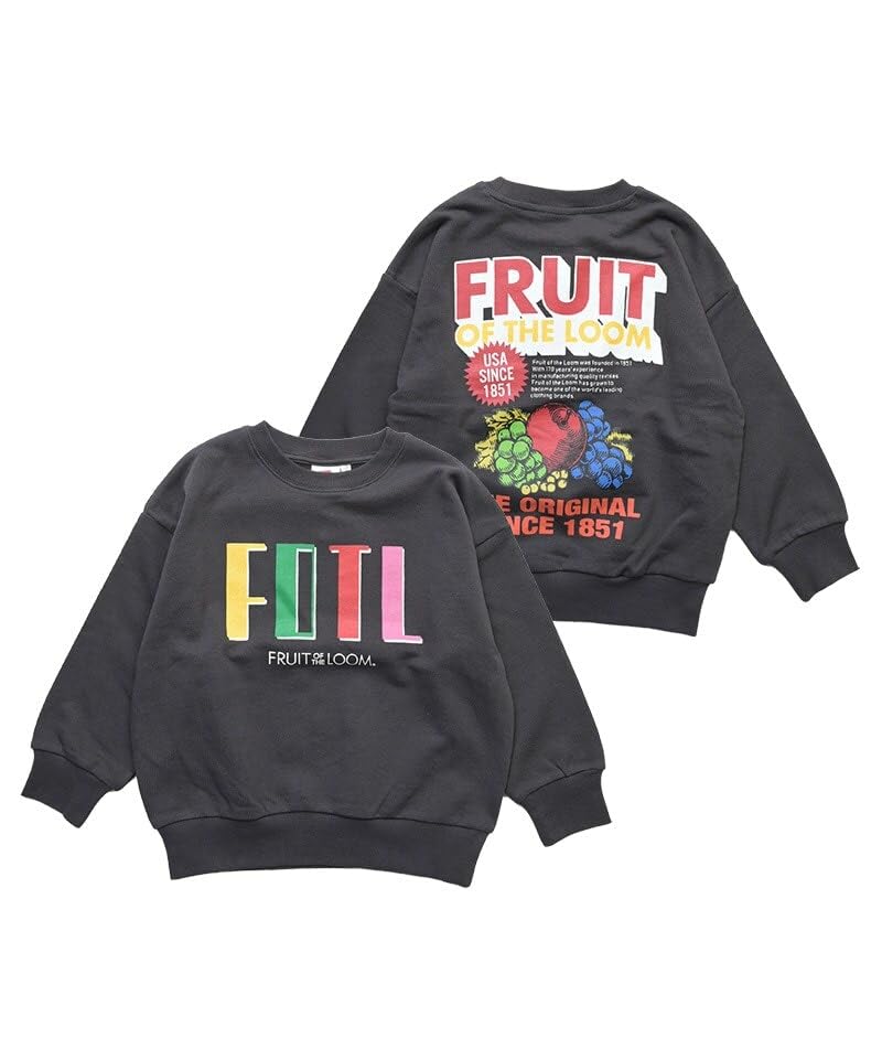 마키즈 FRUIT OF THE LOOM 별주 프린트 맨투맨 차콜 90