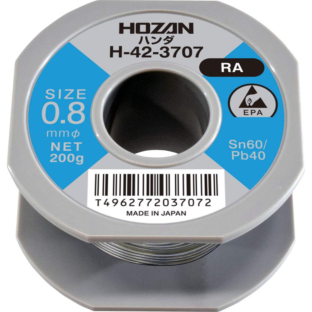호잔 H-42-3707 0.8mm 200g 납땜용 실납 선경 0.8mmφ M 중량 200g
