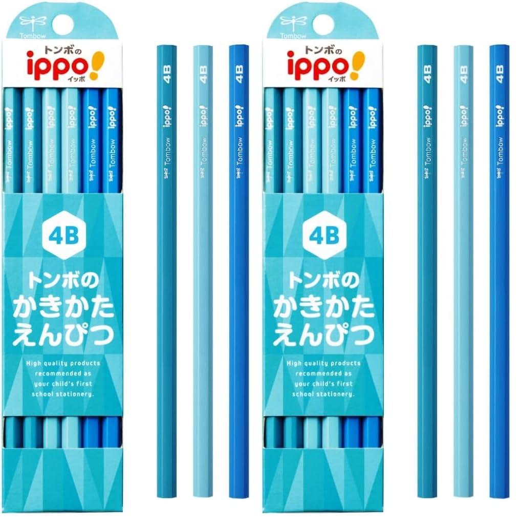 톰보 ippo 플레인 라이트블루 KB-KPC01-4B 2다스 연필 라이트블루 4B 2다스