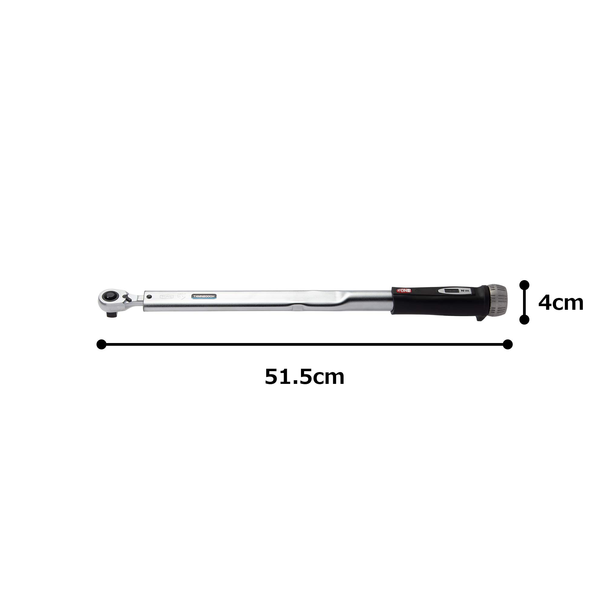 토네 T4MN200CH-QL 200Nm 프리셋 토크렌치 12.7mm 블랙 이미지 5