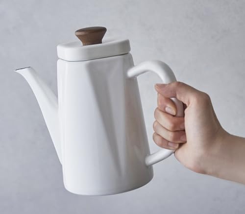 노다호로 안비 화이트 ANB-1.2PW 1.2L 법랑 커피포트 이미지 3