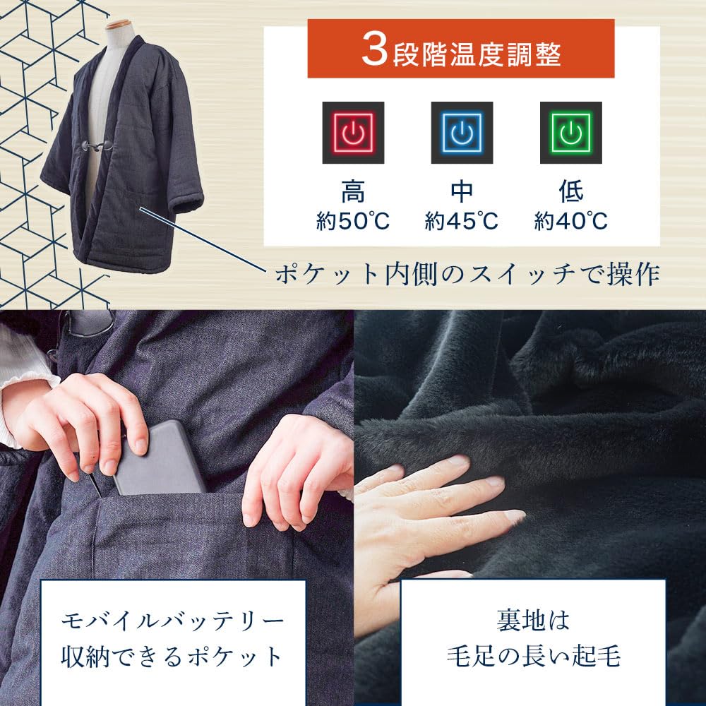산코 THANKO HNTN23HBK 전열 반텐 방한복 이미지 5