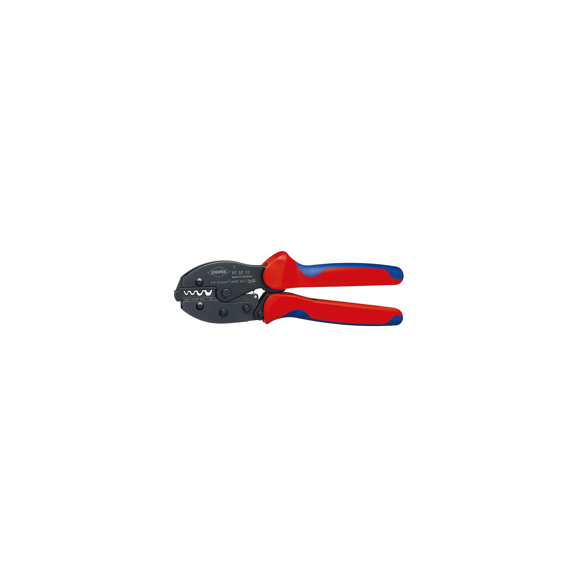 크니펙스 97 52 33 압착 펜치 블랙,레드,블루 220 mm