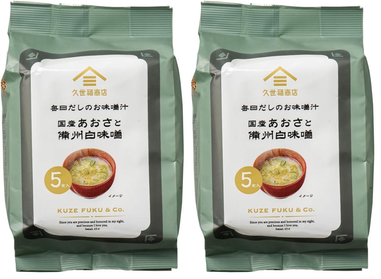 쿠제후쿠상점 매일 다시 된장국 국산 파래 비슈 백된장 10식 Pack of