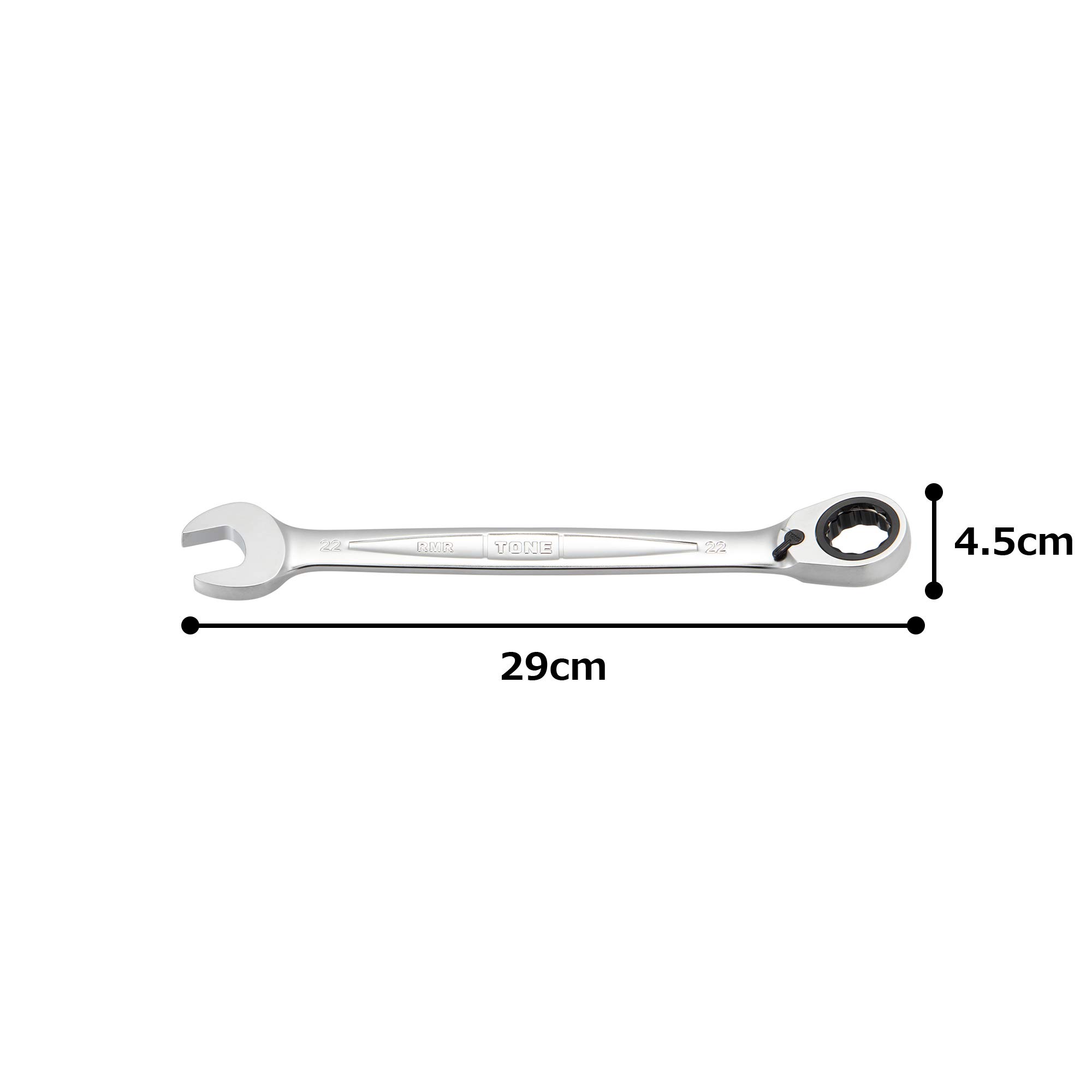 토네 RMR-22 22mm 절환식 라쳇 양구 메가네 렌치 이미지 5
