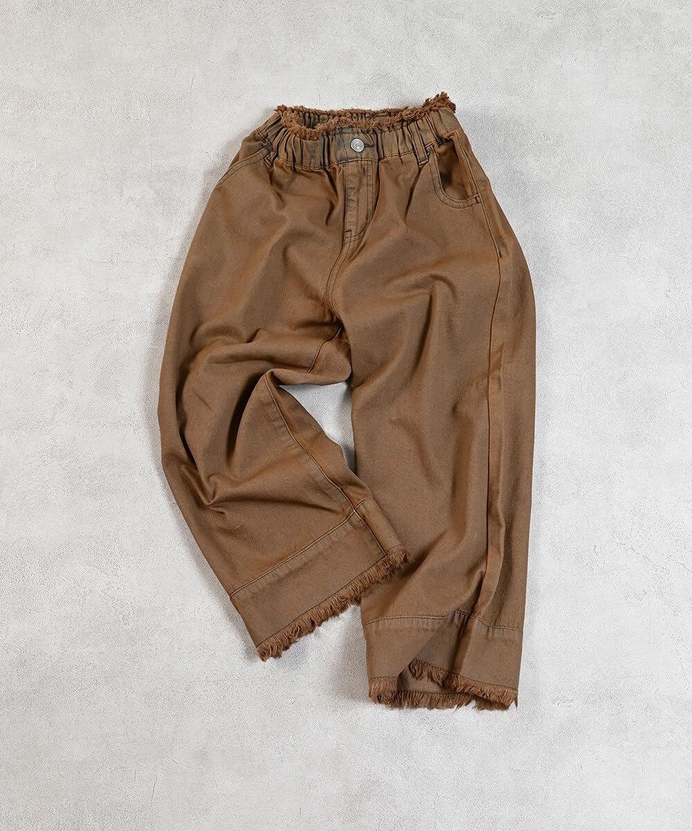 마키즈 브리치 오버다이 배기 팬츠 Ｄ６０브라운 100 이미지 2