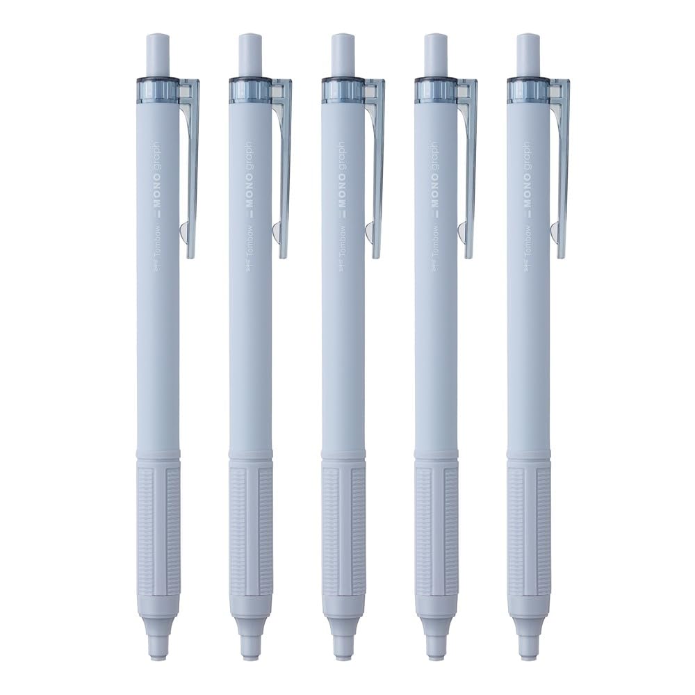 톰보 모노그래프 라이트 스모키블루 0.5mm 유성볼펜 5개입