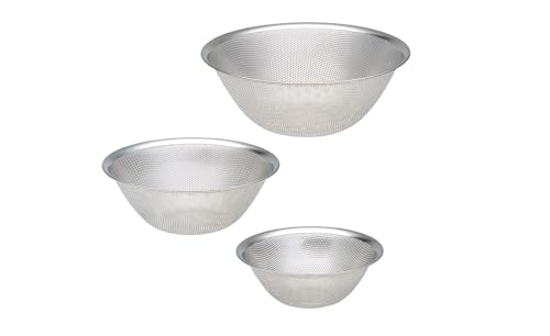 소리야나기 펀칭 스트레이너 19.23.27cm 3종 세트 스테인리스 채반