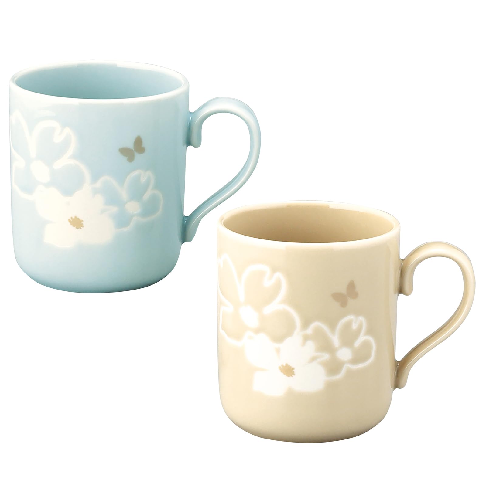 야마카 플뢰르 꽃무늬 MB6500-13 300ml 페어 머그컵 세트