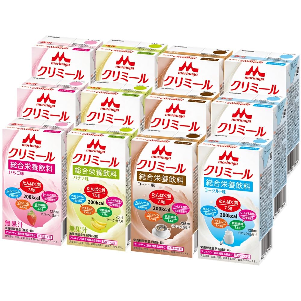 모리나가 엔조이 크리밀 고칼로리 영양식 125ml 모둠 세트(12개)