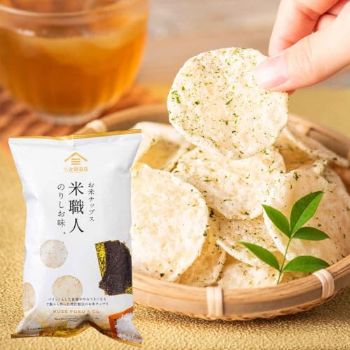 쿠제후쿠상점 쌀칩 쌀장인 김소금맛 100g Pack of 이미지 2