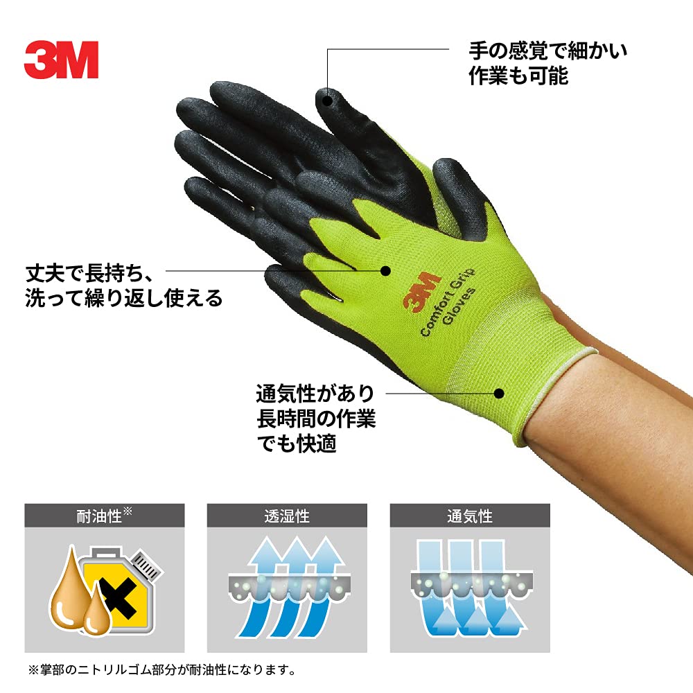 3M 컴포트 그립 작업용 장갑 L사이즈 그린 L 1켤레 이미지 3