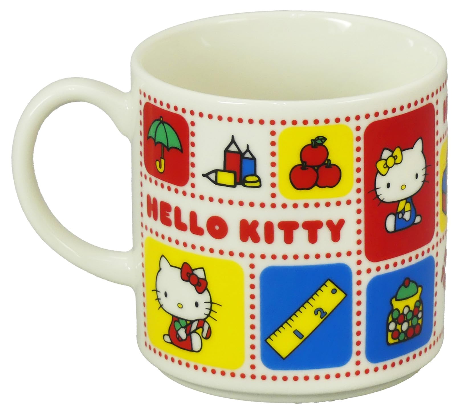 야마카 헬로키티 레트로 머그컵 HK211-11 350ml 도자기 이미지 2