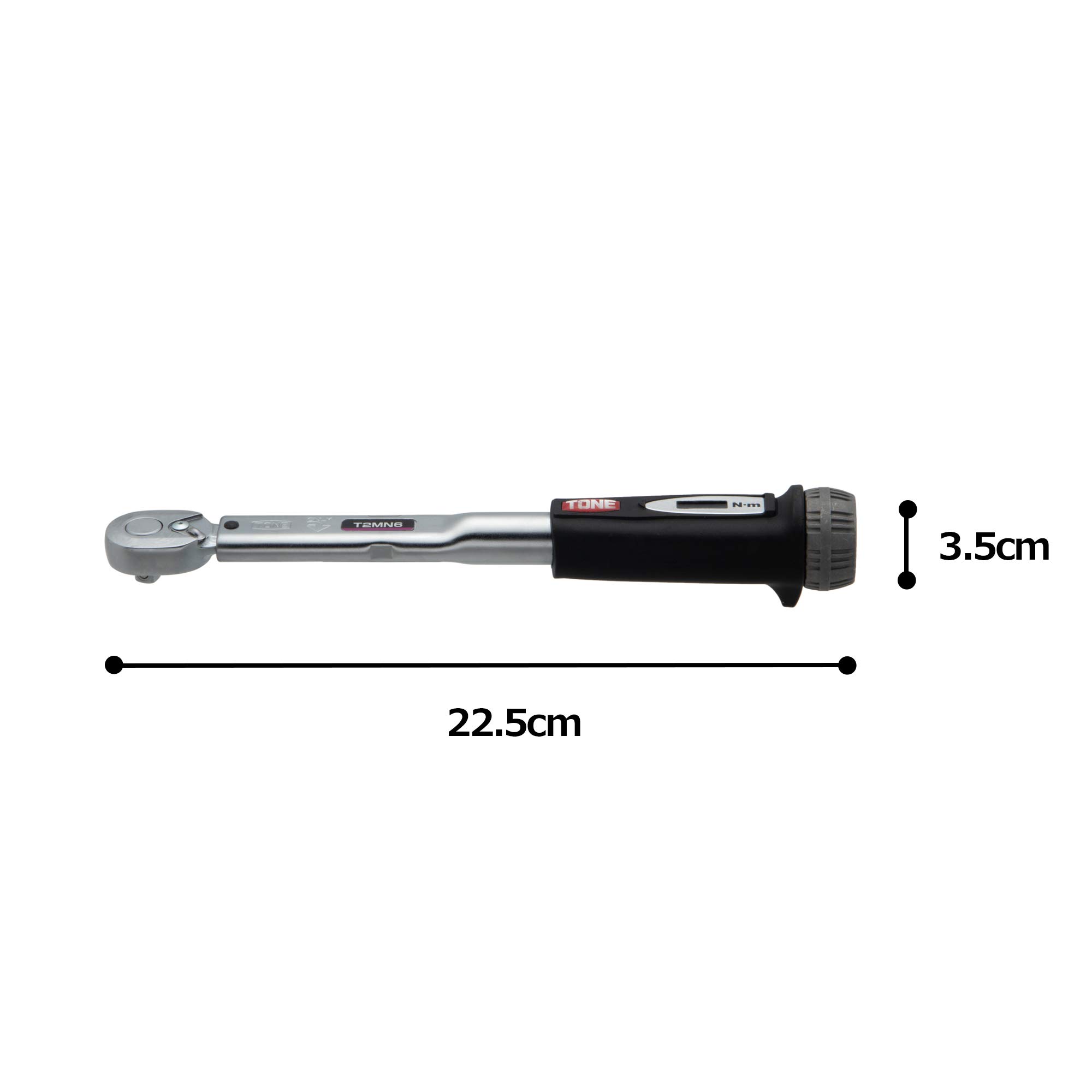 토네 프리셋 토크렌치 T2MN6 6.35mm 6Nm 블랙 이미지 5
