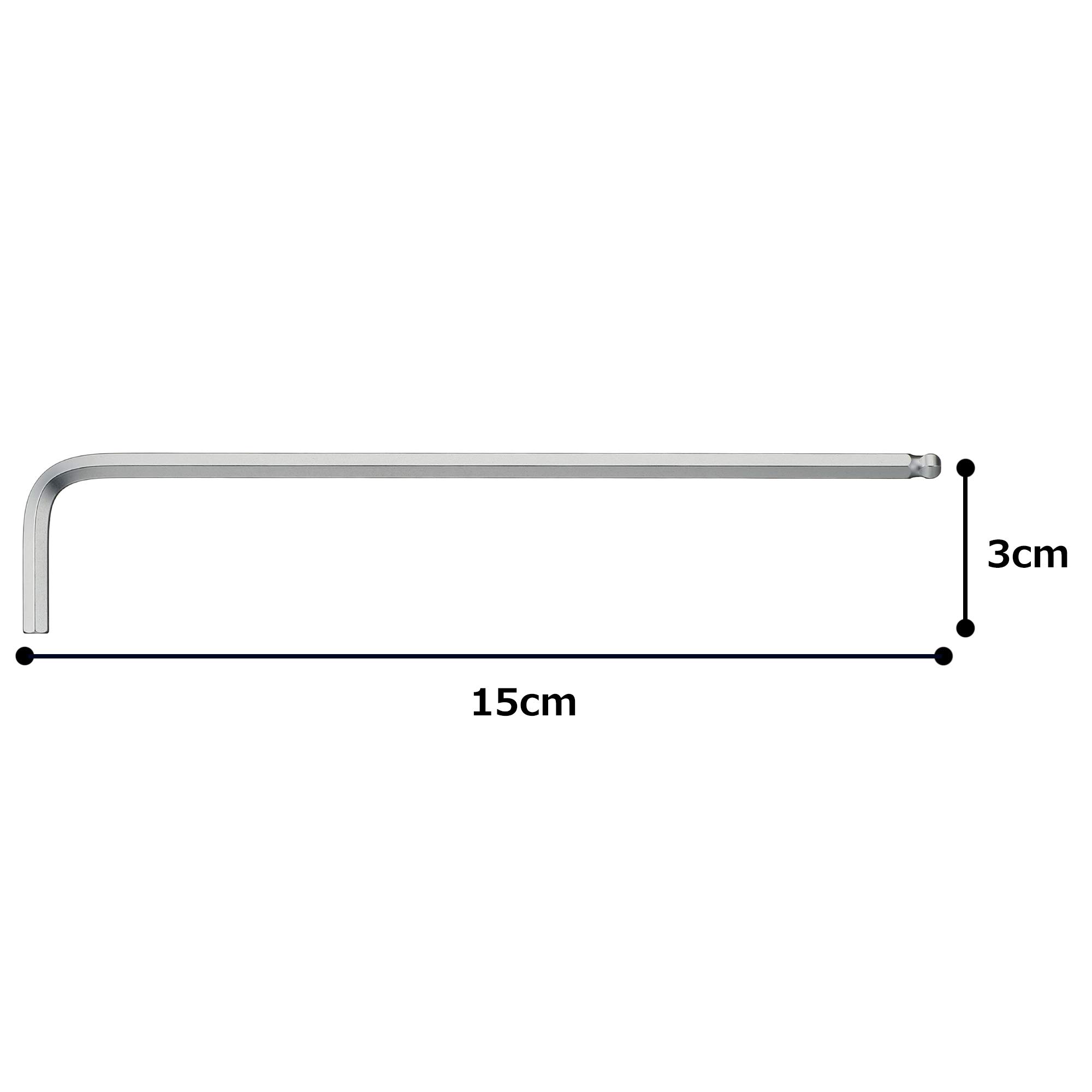 토네 BL-04 4mm 롱 볼포인트 L형 렌치 이미지 4