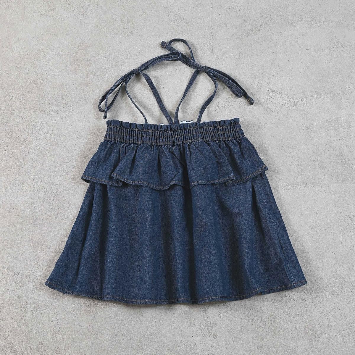 마키즈 COTTON from U.S.A 데님 캐미 튜닉 Ｃ７０네이비 130 이미지 6