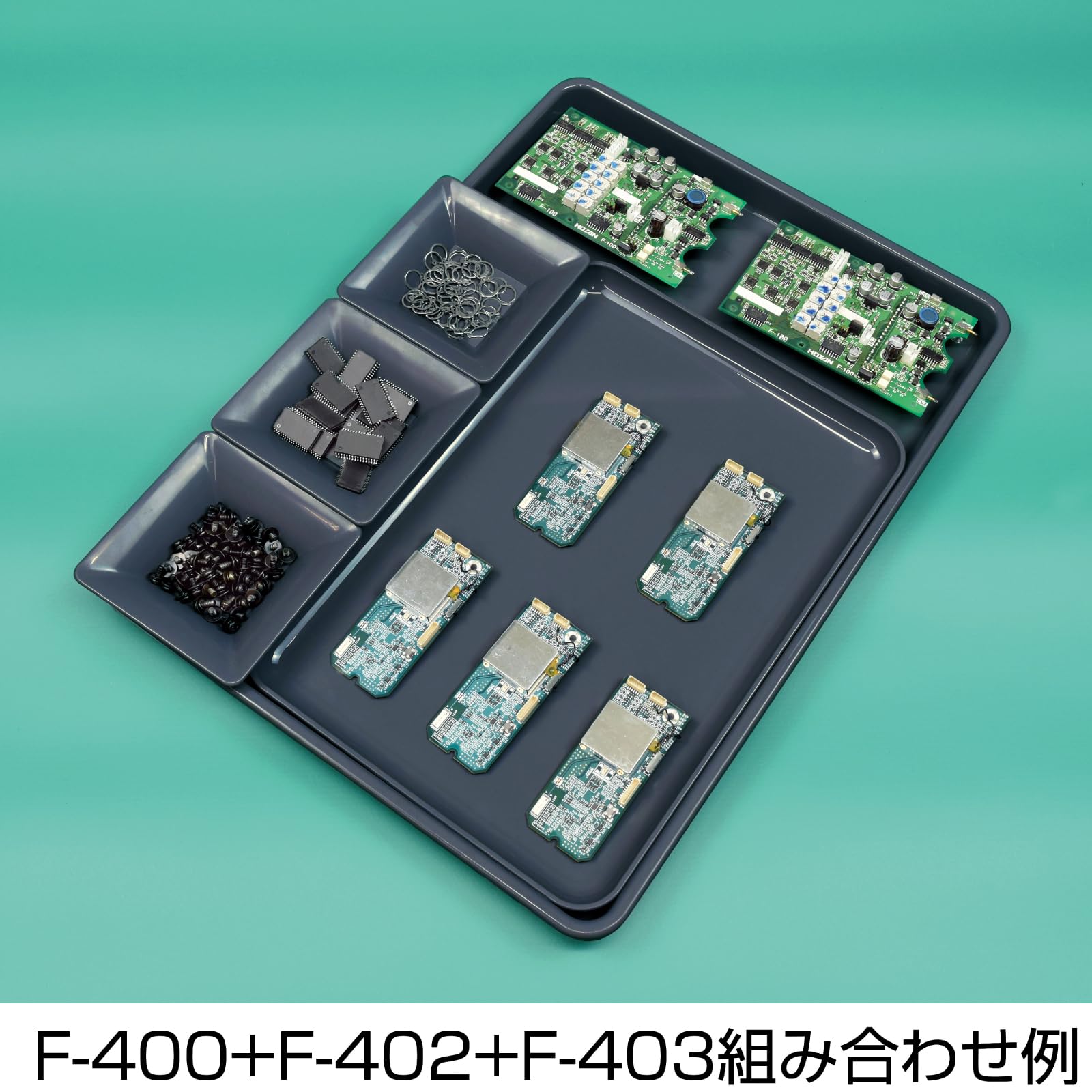 호잔 ESD 정전기 방지 부품 트레이 F-402 M 이미지 3