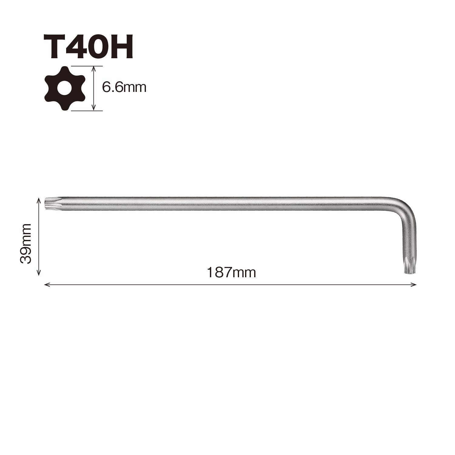 베셀 8500TXH T40H 별렌치 L형 렌치 보안용 이미지 2
