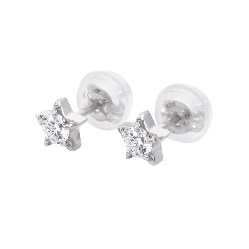 교세라 브릴리언트 타임 스타 스터드 다이아몬드 귀걸이 0.12ct 플래티넘 이미지 1