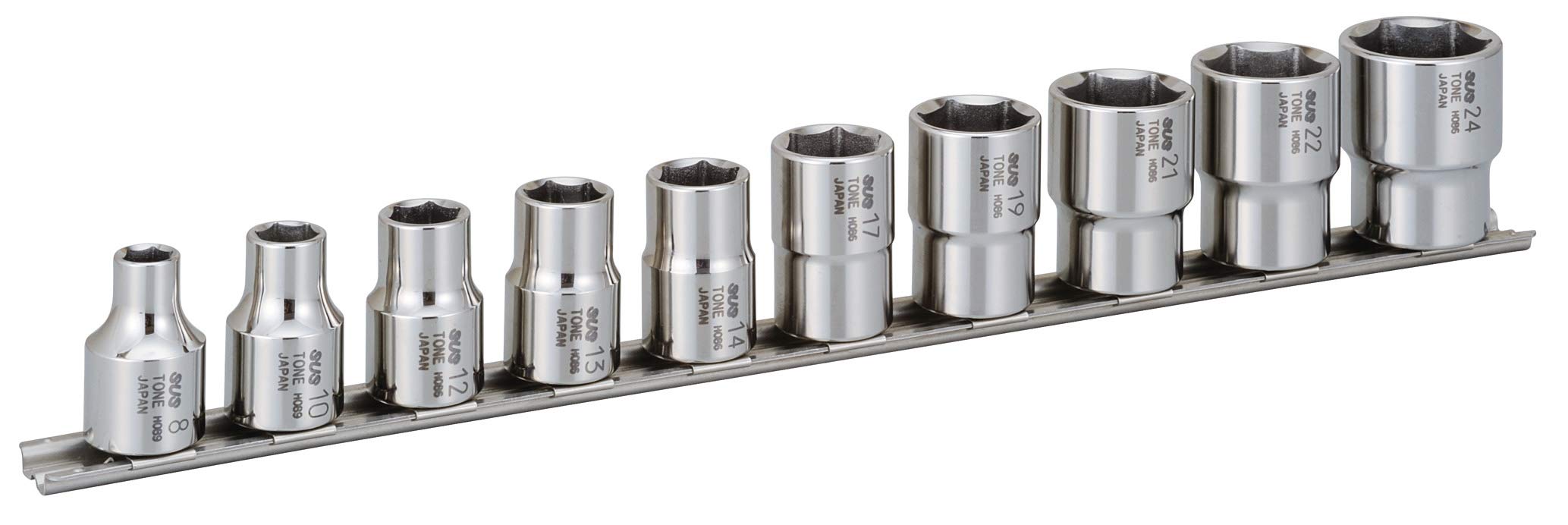 토네 SHS410 12.7mm SUS 6각 소켓 세트 홀더 포함 10점 이미지 1