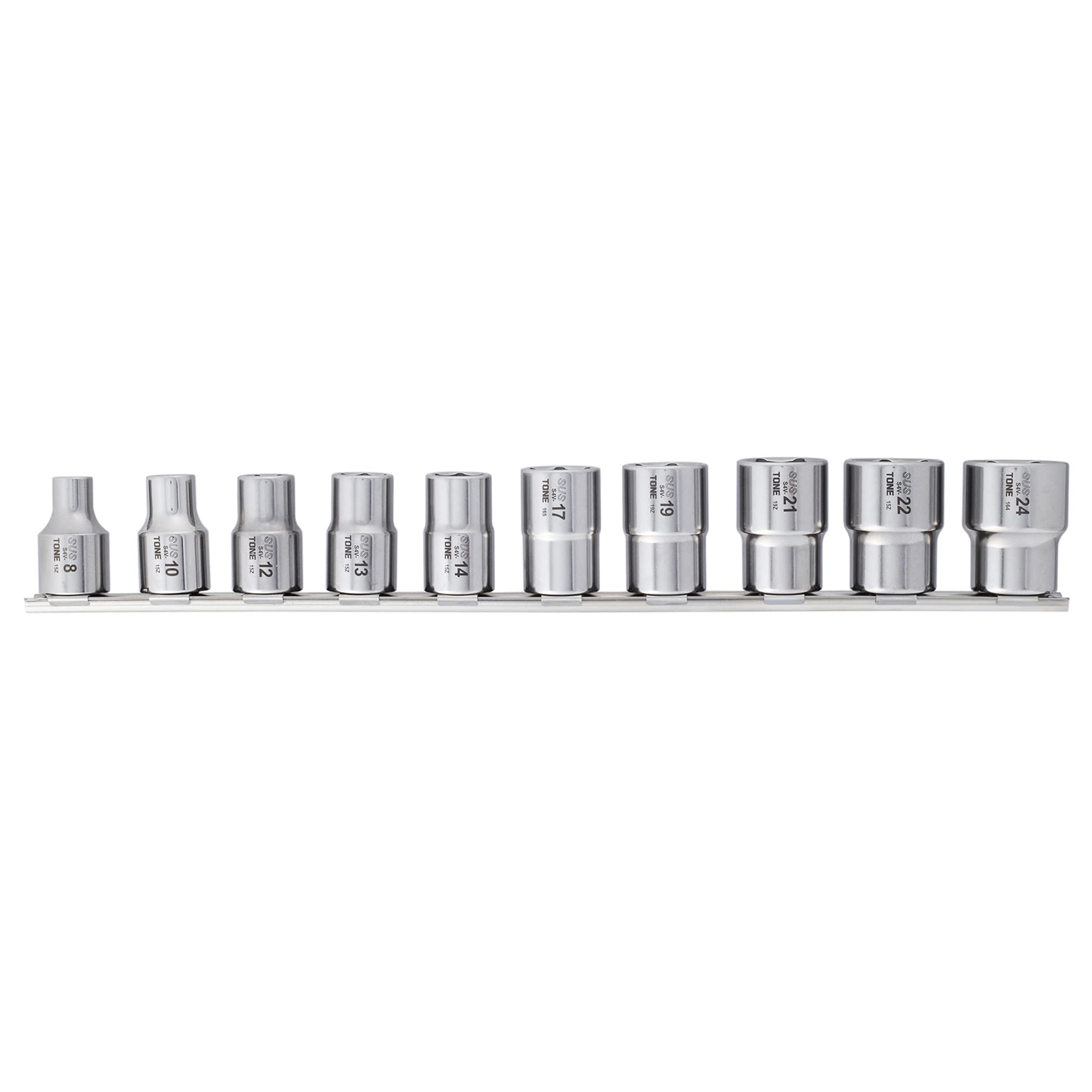 토네 SHS410 12.7mm SUS 6각 소켓 세트 홀더 포함 10점 이미지 3
