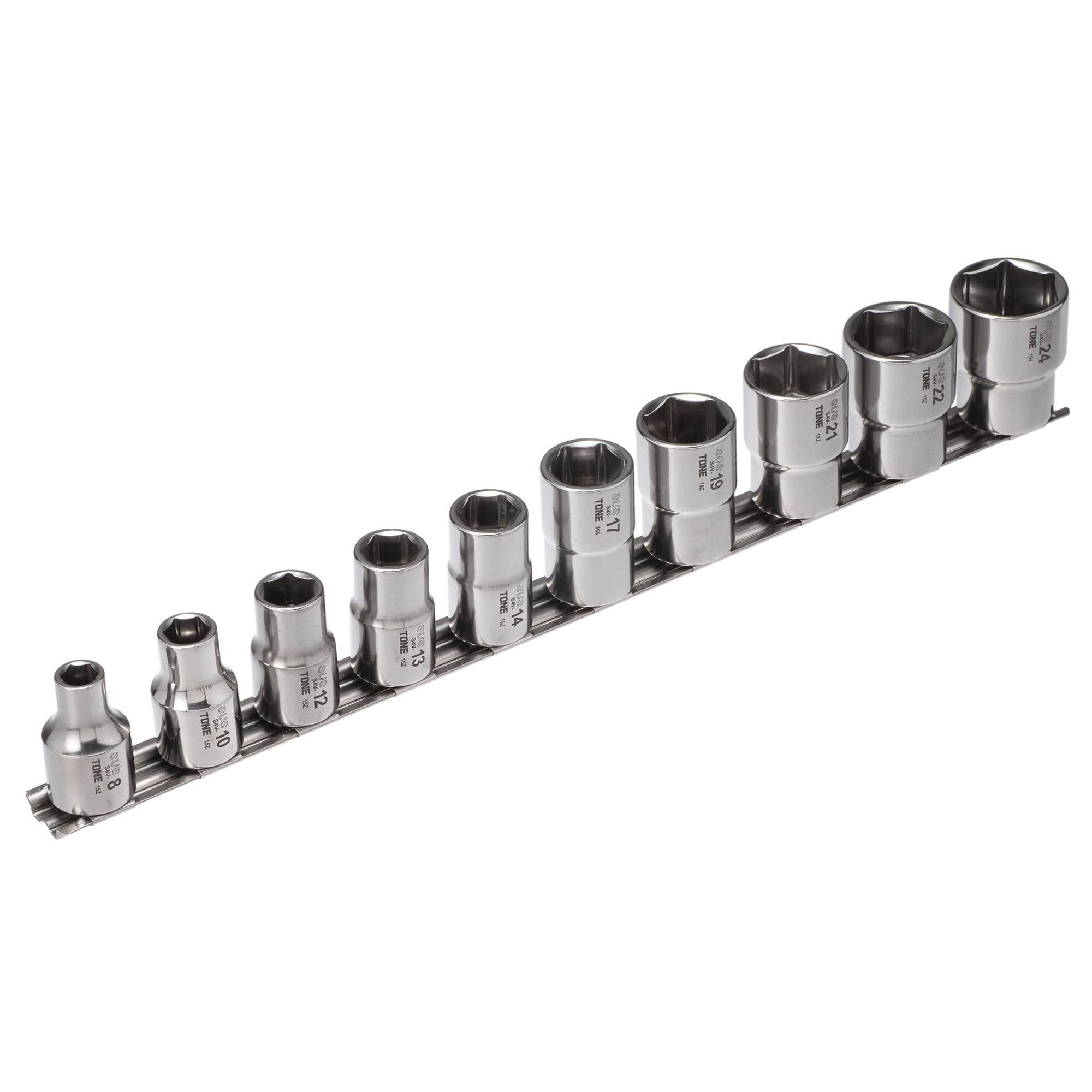 토네 SHS410 12.7mm SUS 6각 소켓 세트 홀더 포함 10점 이미지 2