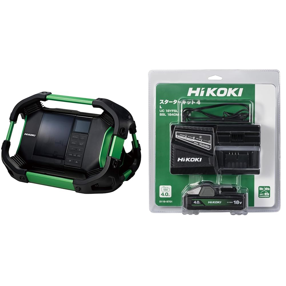 하이코키 UR18DSDL 14.4V 18V 충전식 라디오 스타터킷4 세트