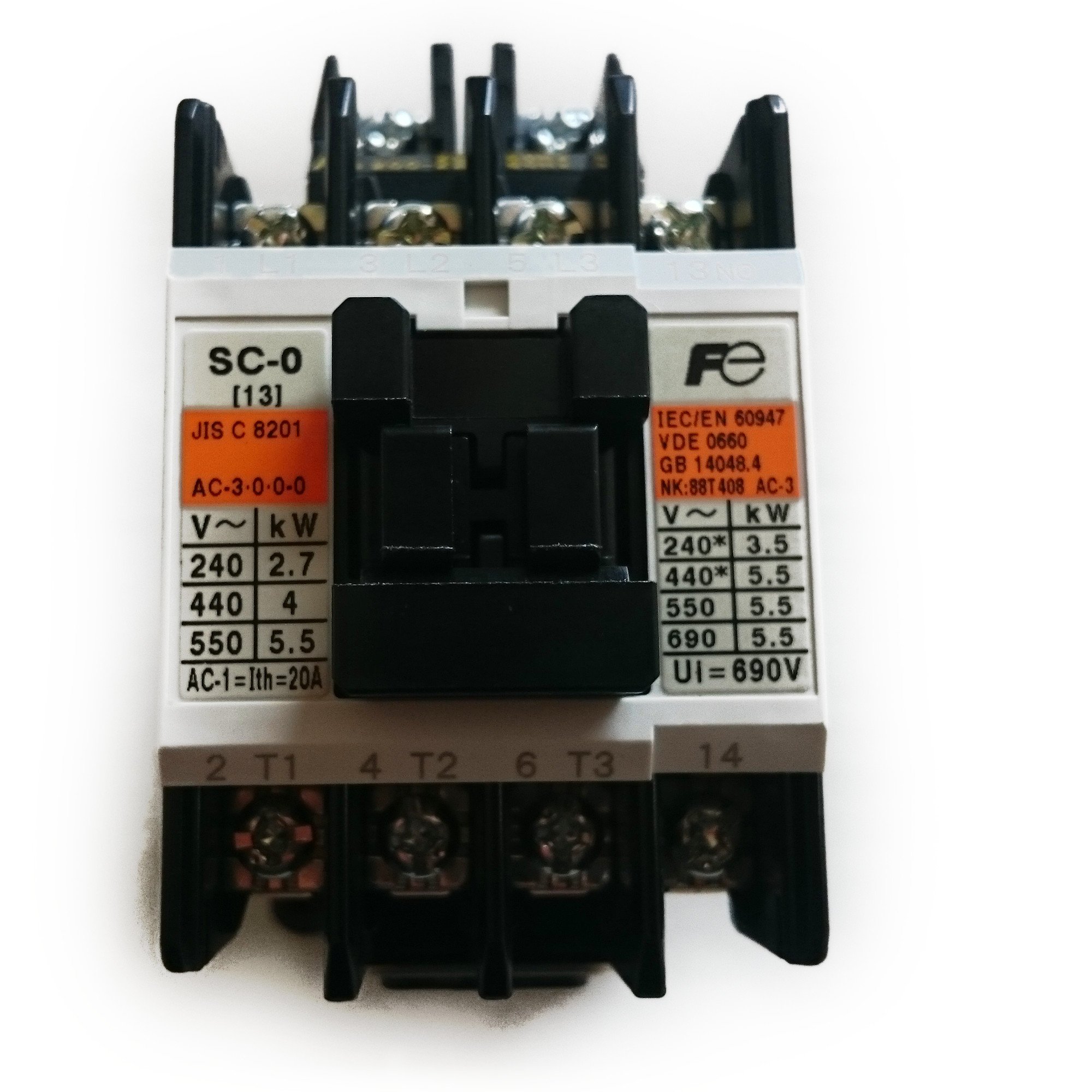 후지전기 SC-0 전자접촉기 AC200V 보조접점 : 1a 전압 : AC200V 이미지 5