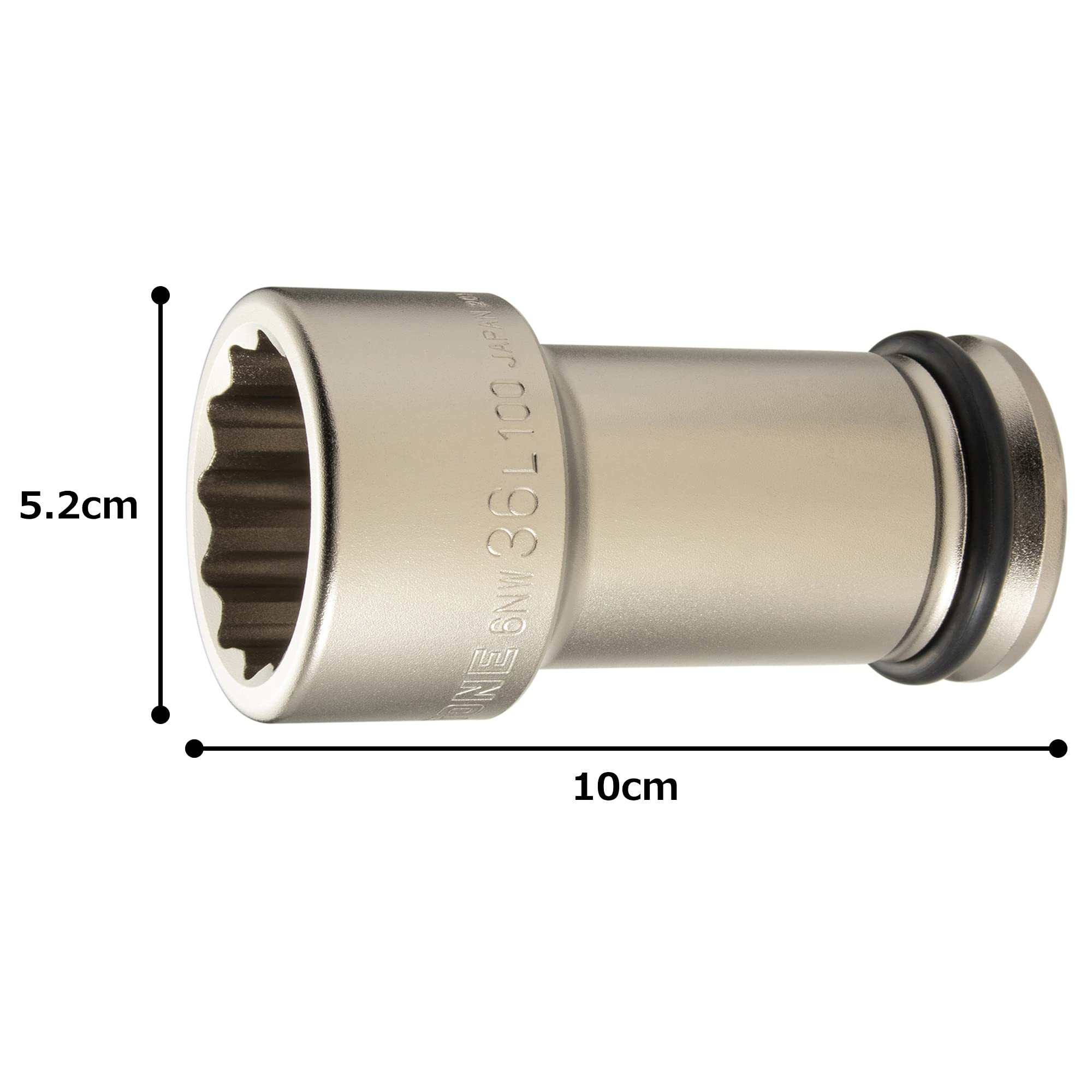 토네 6NW-36L100 36mm 임팩트 롱소켓 12각 이미지 4