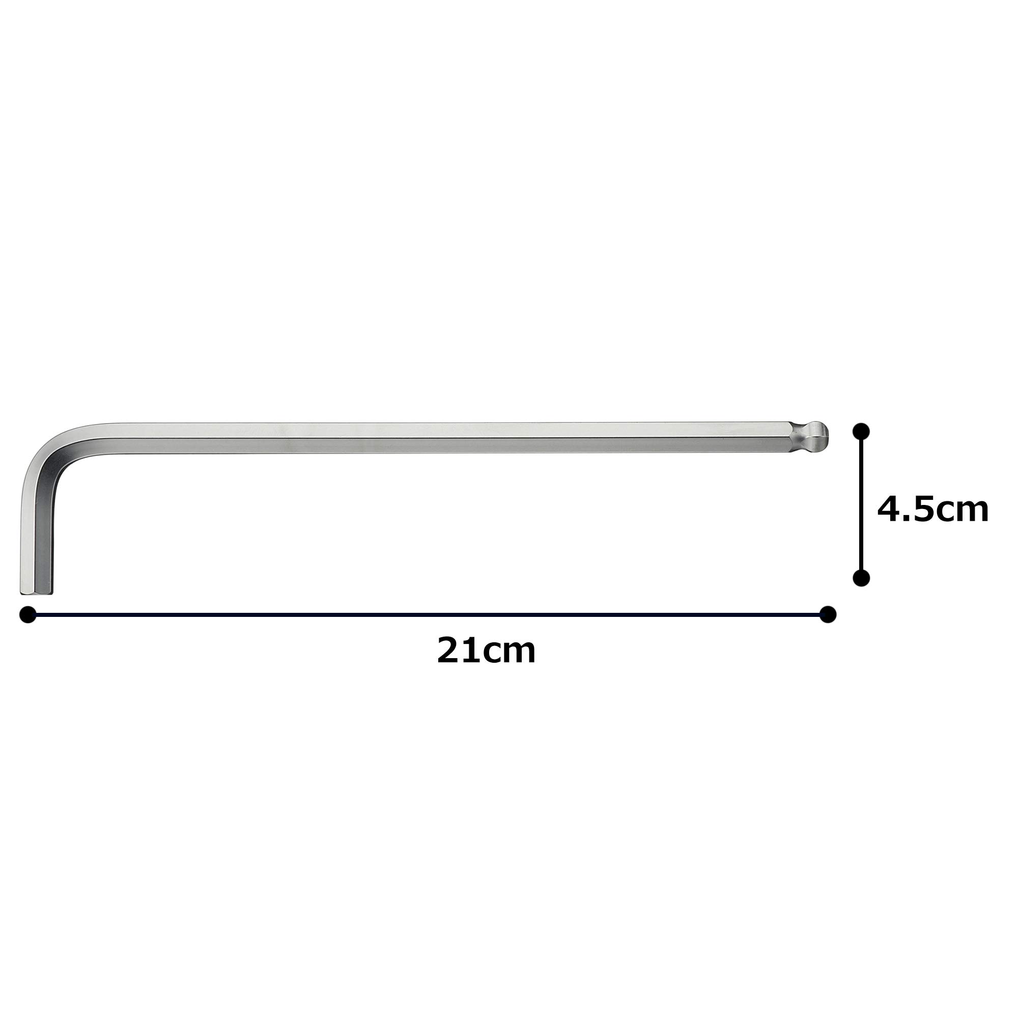 토네 BL-08 8mm 롱 볼포인트 L형 렌치 이미지 4