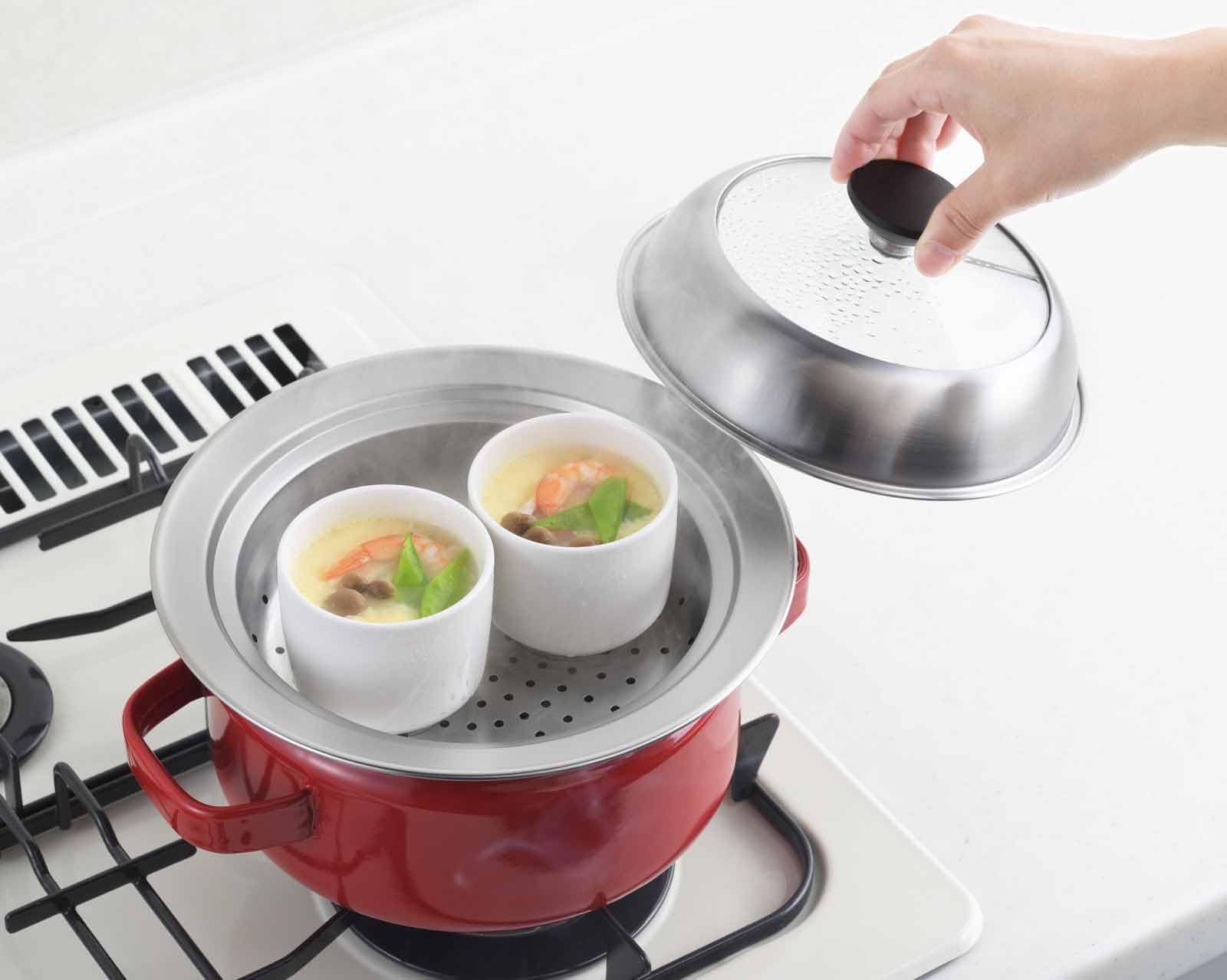 요시카와 유리뚜껑 냄비용 찜판 YJ3625 18-20cm 냄비용 18~20cm 유리 뚜껑 이미지 3