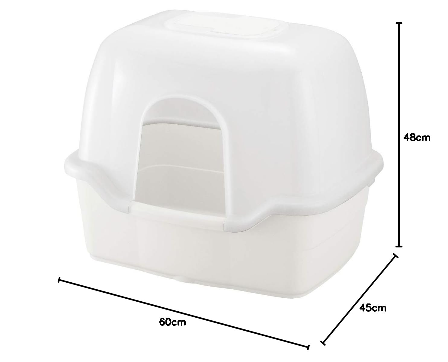 리첼 라플레 고양이 화장실 깊은형 60 후드형 화이트 스쿱포함 이미지 7