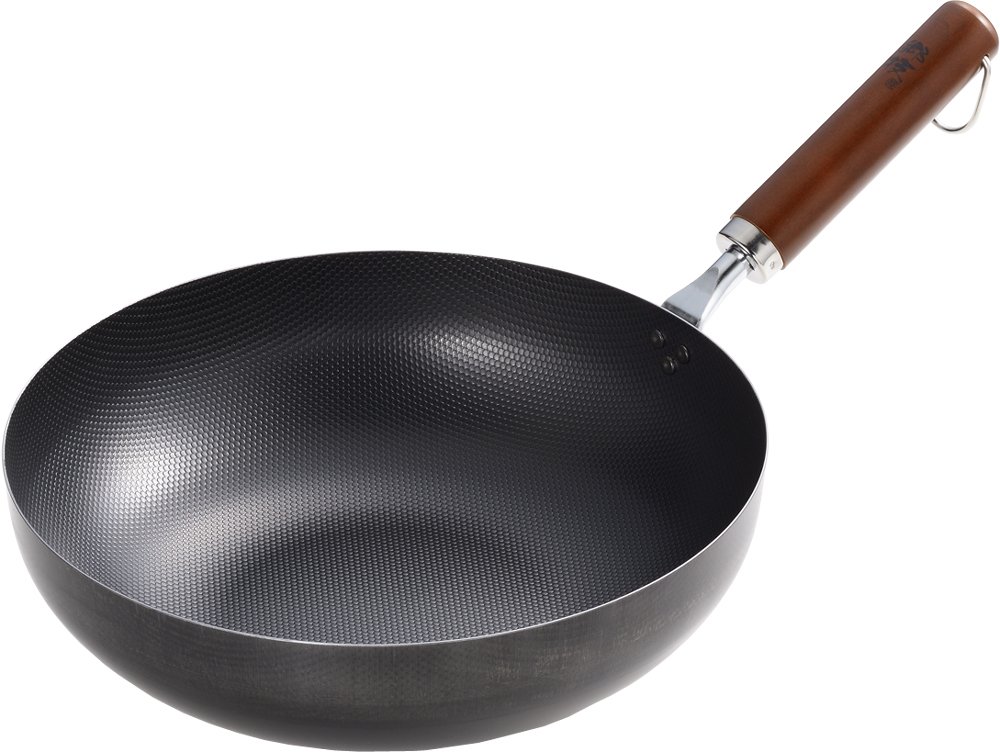 요시카와 철제 우드핸들 YJ2354 28cm 3.9L 볶음팬 IH 직화겸용