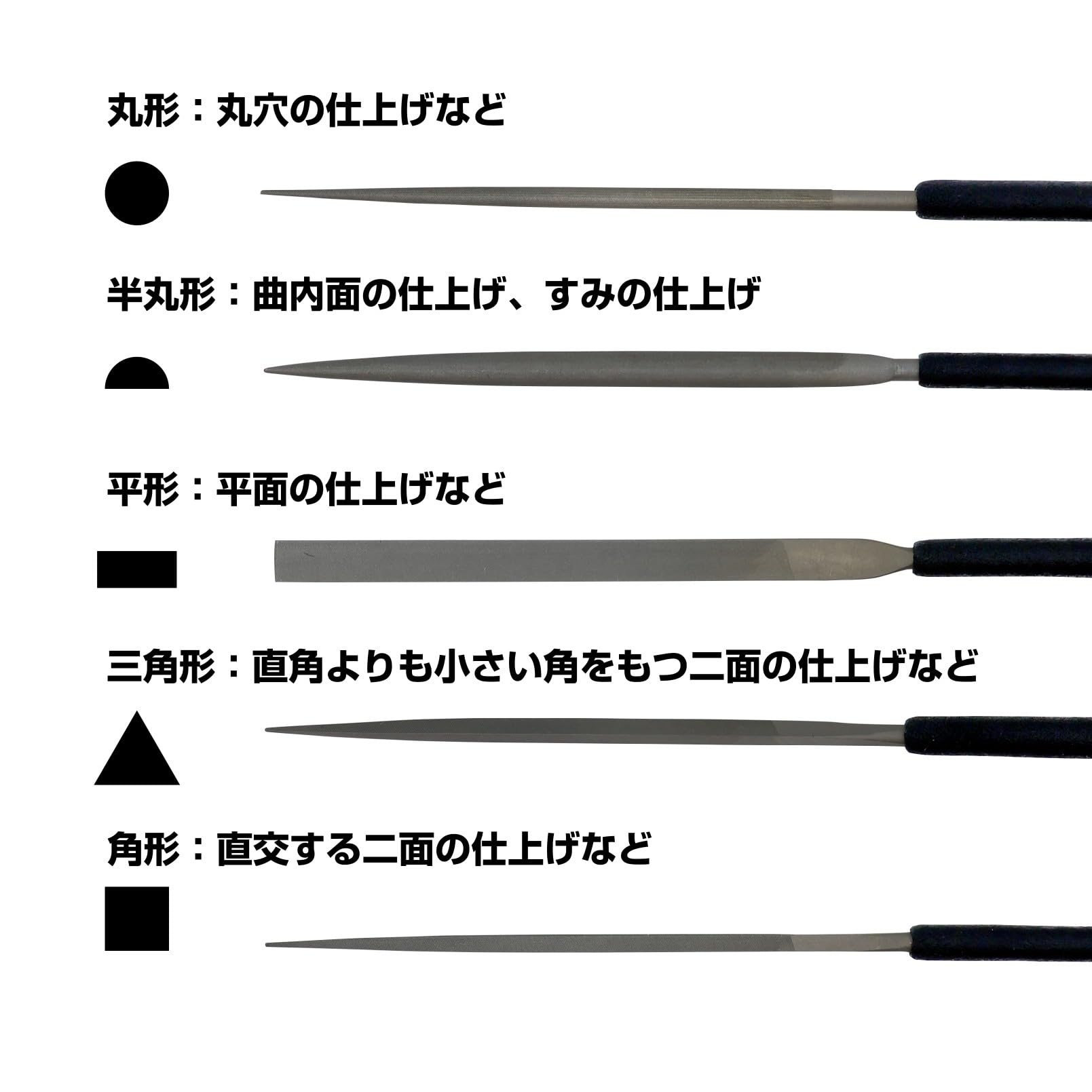 호잔 정밀 줄 세트 K-216 5종 140mm 이미지 2