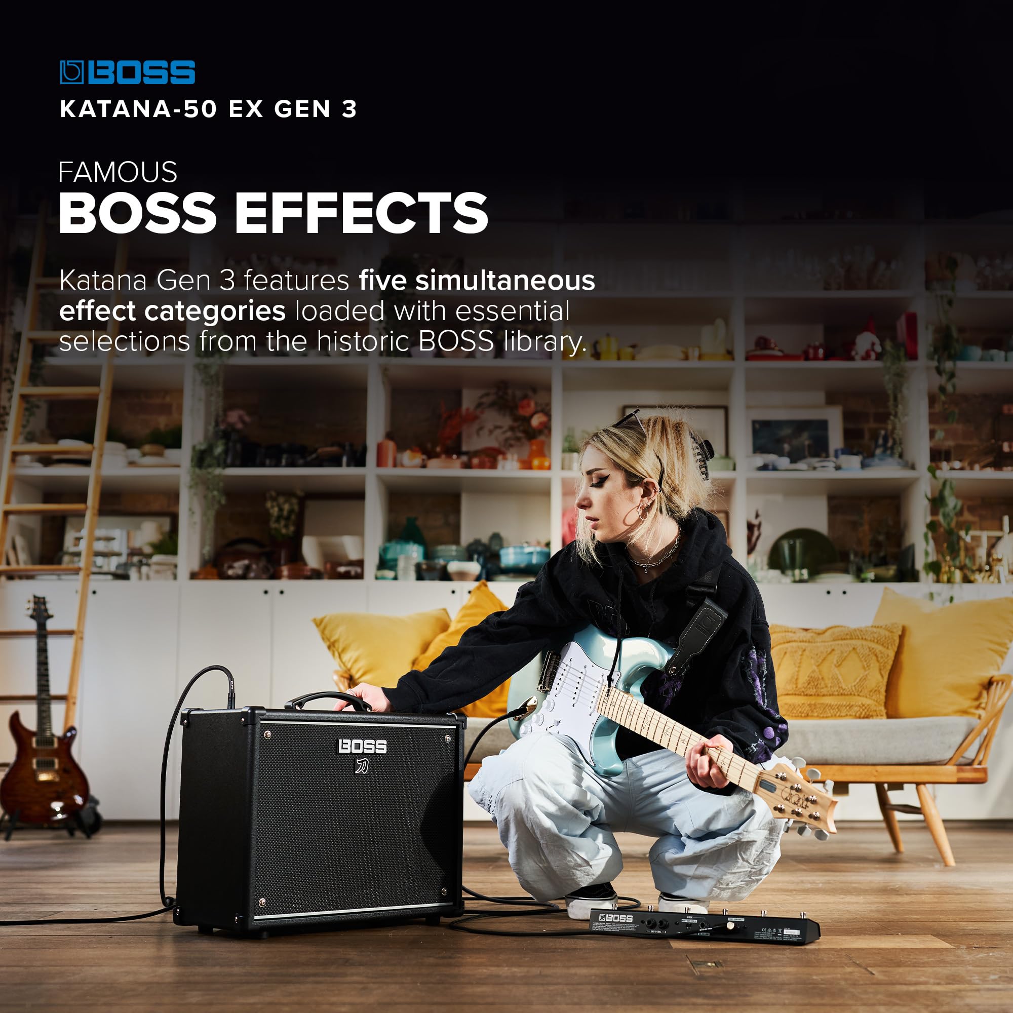 보스 카타나 GEN 3 KATANA-50 EX 50W 콤보 기타 앰프 12인치 스피커 이미지 4