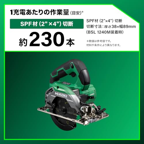 하이코키 어그레시브그린 C1205DA 125mm 충전 원형톱 배터리 2개 세트 이미지 3