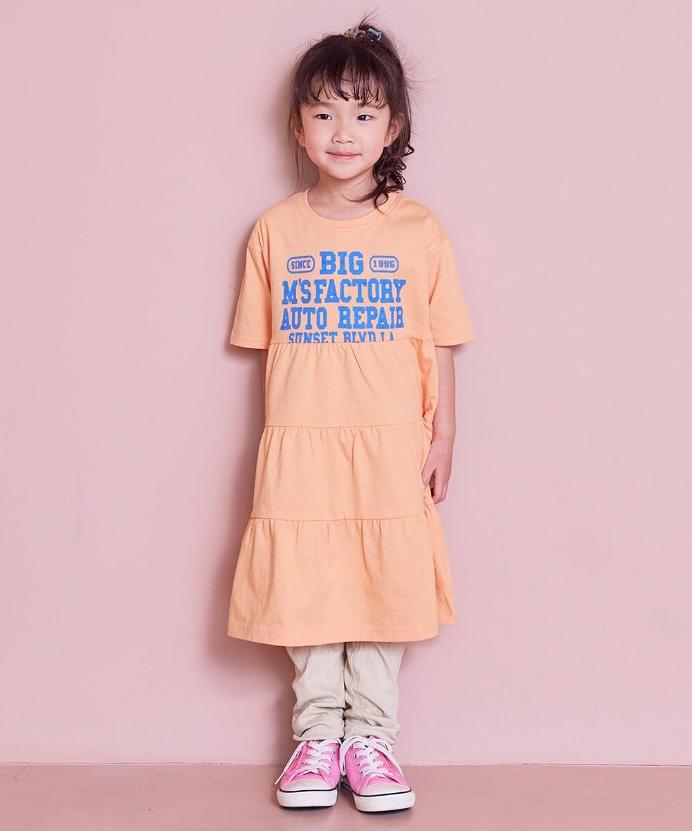 마키즈 COTTON from U.S.A 티어드 반소매 원피스 H30 라벤더 110 이미지 4