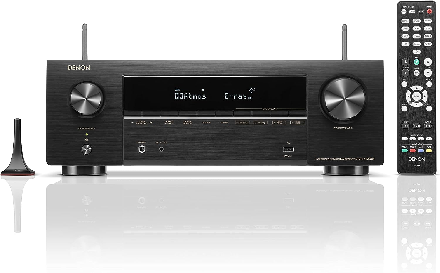 데논 AVR-X1700H 7.2채널 AV 서라운드 리시버 8K 블랙 이미지 2