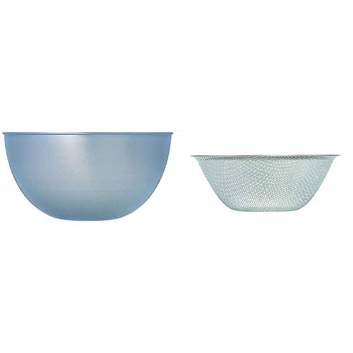 소리야나기 스테인리스 볼 23cm 펀칭 채반 세트 일본제 이미지 1