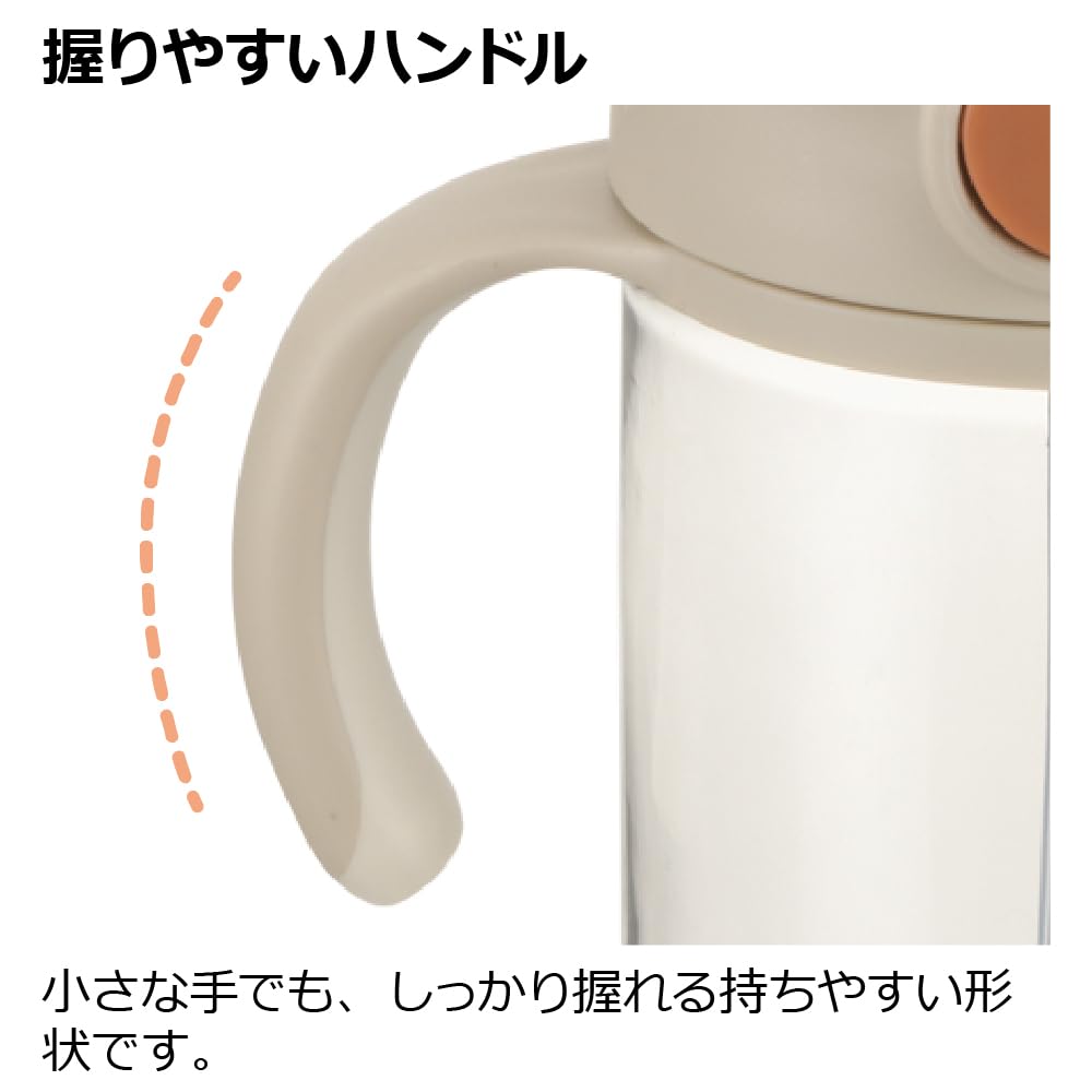 리첼 아쿠아라이트 외출용 빨대컵 오렌지 320ml 샘방지 세척편한 이미지 5