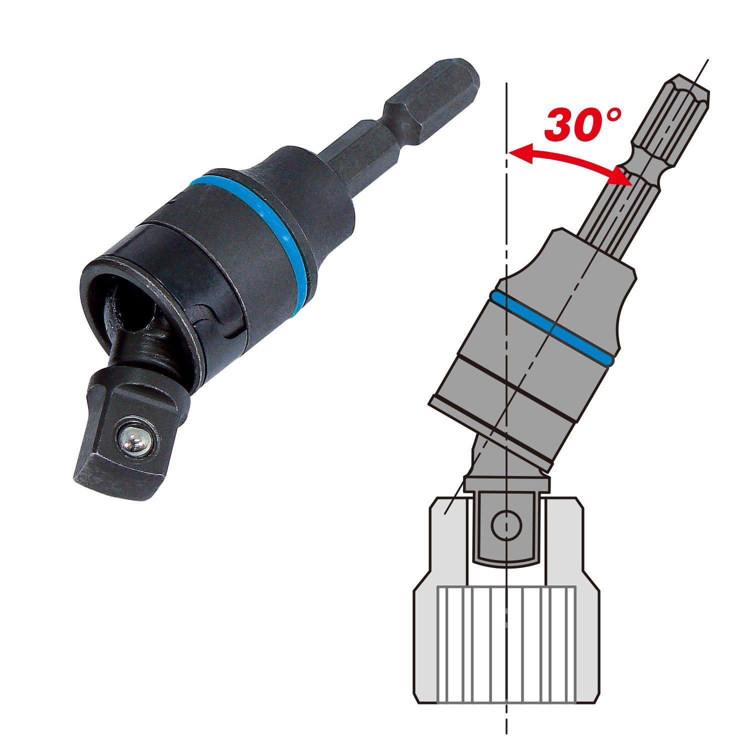 베셀 유니버설 소켓 어댑터 A20USQ4 1/2인치 12.7mm 이미지 3