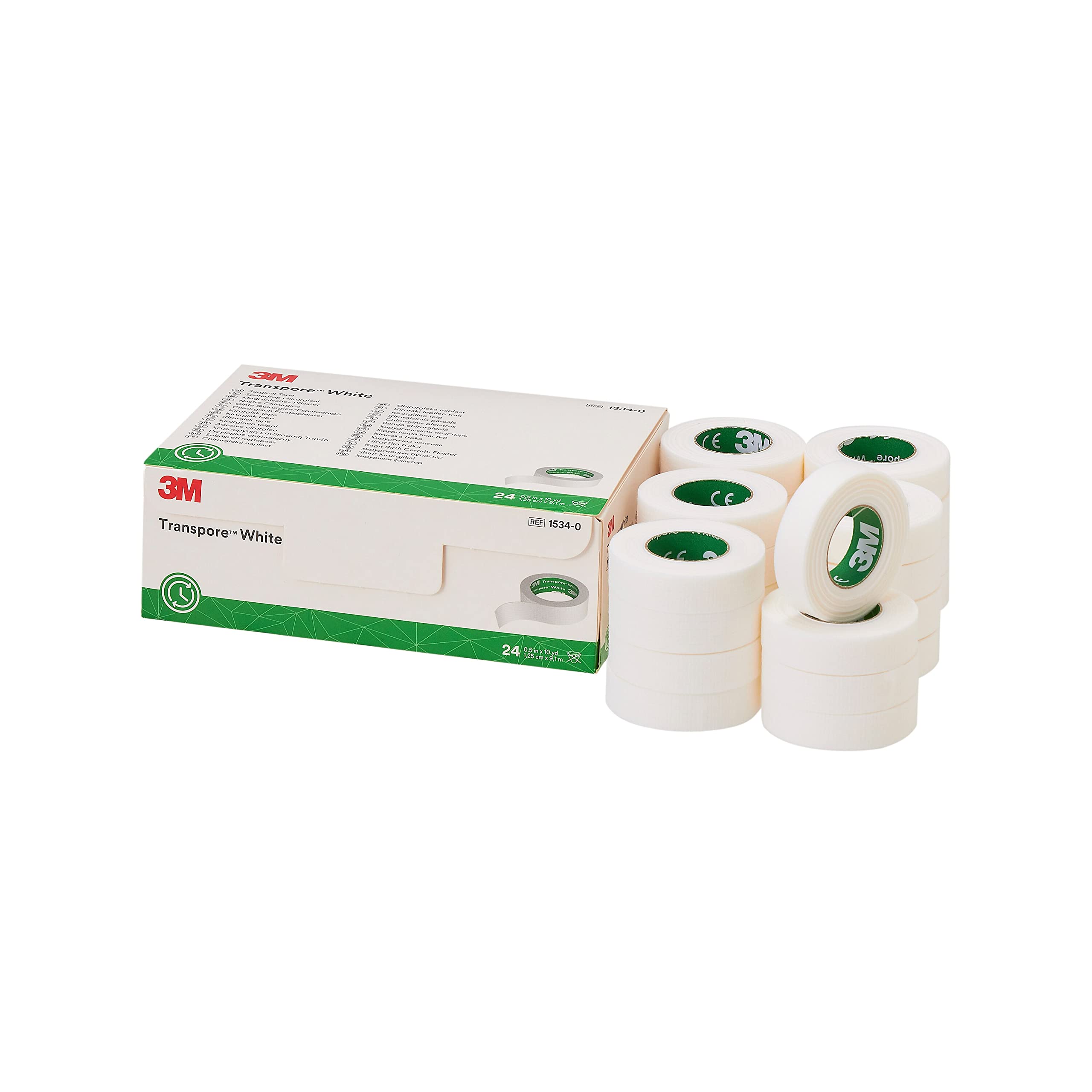 3M 트랜스포어 서지컬테이프 부직포 1534-0 12.5mm 9.1m 24개입