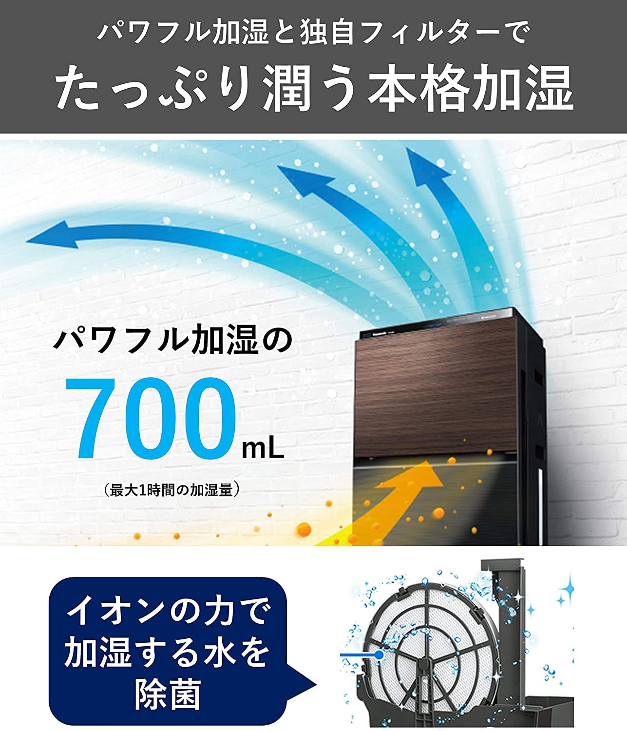 파나소닉 가습 공기청정기 나노이X 31평형 화이트 F-VC70XT-W 이미지 5